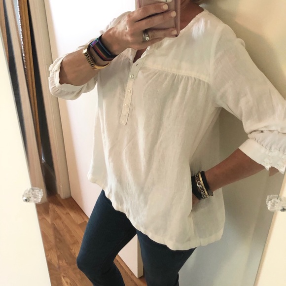 J. Crew Tops - JCrew Linen Henley